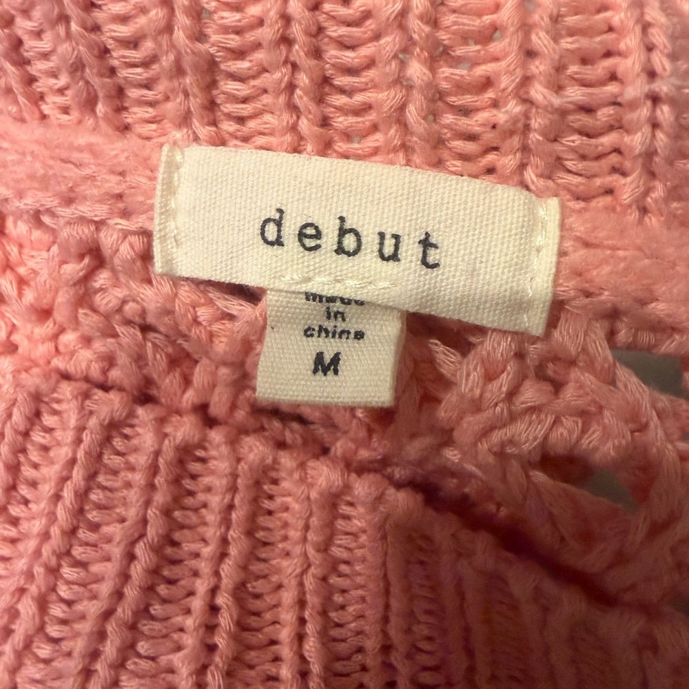 Debut Multicolor Crochet Women's sweater top - Picture 4 of 7